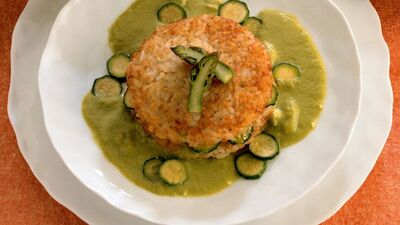 Fırınlanmış kabaklı mini pirinç kekleri