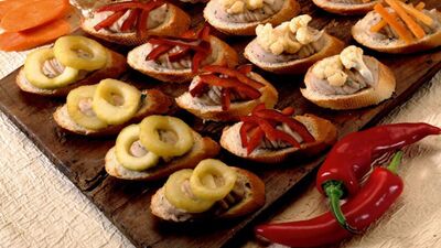 Değişik tatlarda bruschetta