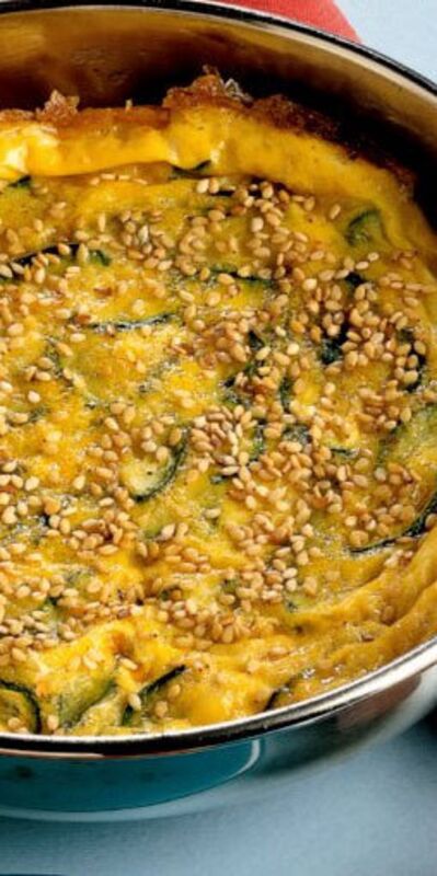 Kabaklı ve susamlı omlet