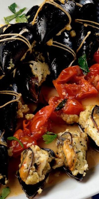 Levrekli midye dolma