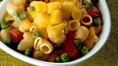 Egzotik makarna salatası...