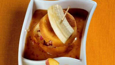 Muzlu şeftalili muffin