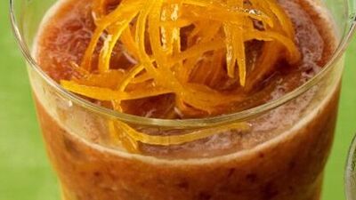 Limon aromalı kayısılı ve erikli granita