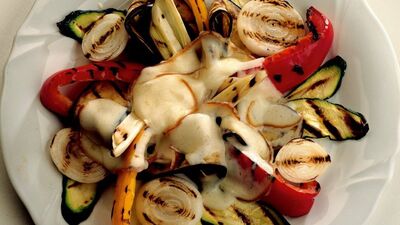 Peynirli ızgara sebze...