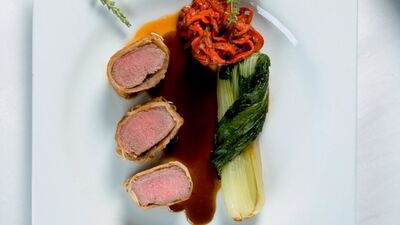 Kuzu sırtı, çin lahanası ile..