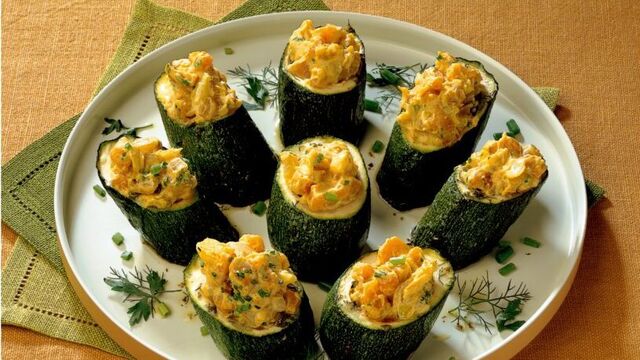 Keçi peynirli kabak dolması