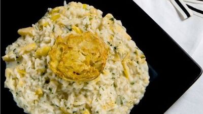 Enginarlı risotto