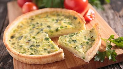 Pırasalı ve peynirli tart