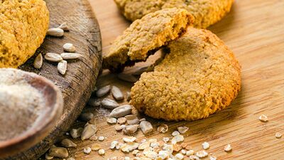 Portakallı ve yulaflı kurabiye