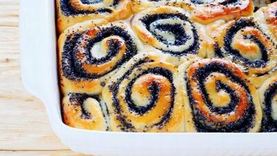 Haşhaş tohumlu rulo çörek...