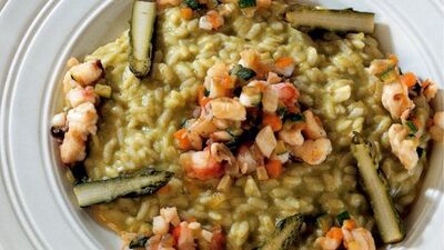 Kuşkonmazlı Risotto