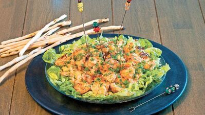 Susamlı portakallı karides…