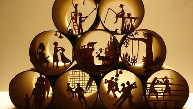 Tuvalet kağıdı rulosunda sanat