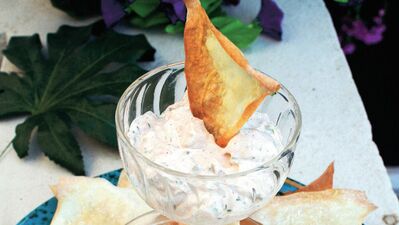 Somonlu dip ve parmesanlı yufka...