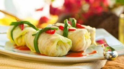 Beyaz lahana sarması...