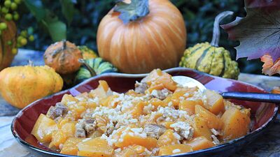 Kuzu etli balkabağı yemeği