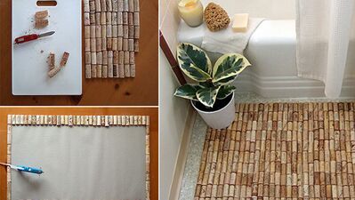 Şarap tıpalarından paspas yapın!