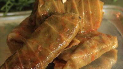 Kestaneli lahana dolması