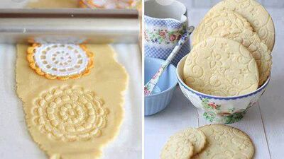 Dantellerinizi kurabiyede kullanın