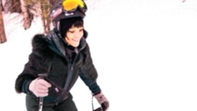 Rihanna kayak kaymayı öğrendi