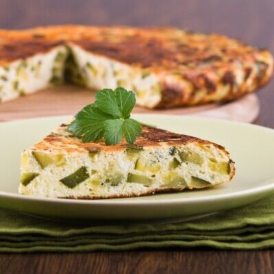 Naneli ve kabaklı omlet
