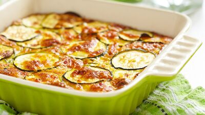 Fırında mantar soslu kabak