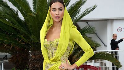 Irina'dan Cannes'e özel kıyafet