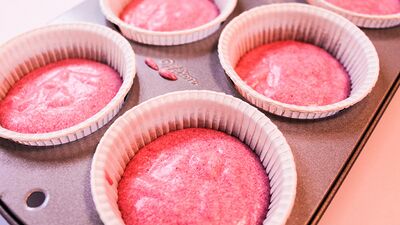 Ahududulu minik kekler