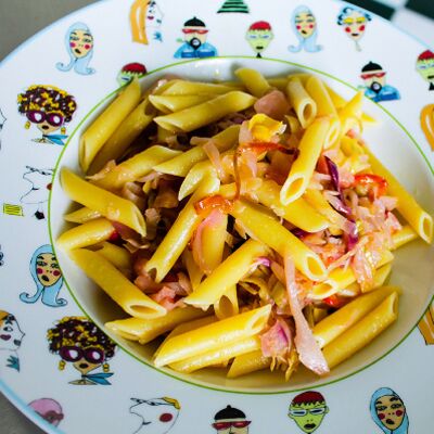 Karışık sebzeli makarna