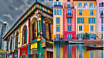 Hayat rengarenk binalarla güzel...