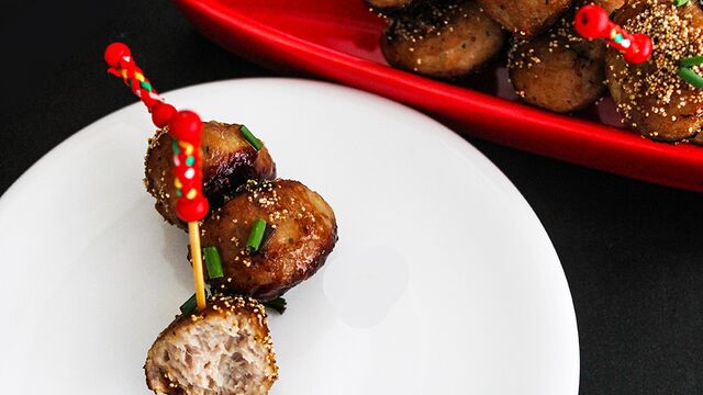 Soya soslu baharatlı misket köfte