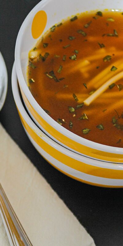 Naneli makarna çorbası