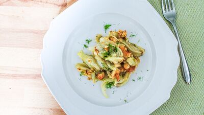 Fırında rezene soğanı ve soğan