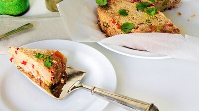 Fırında sebzeli &amp; tavuklu pirinç