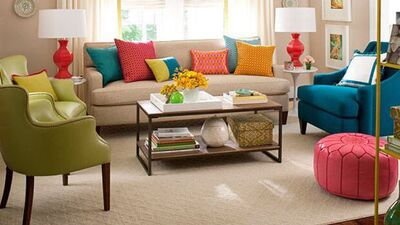 Rengârenk oturma odaları
