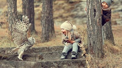 Çocukların vahşi hayvan sevgisi...