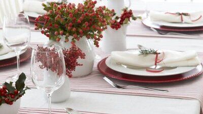 Yemek masalarında kırmızı şıklığı