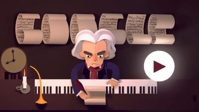 Ludwig van Beethoven doodle oldu!
