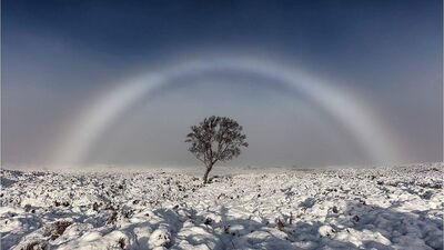 İskoçya'da beyaz gökkuşağı görüldü