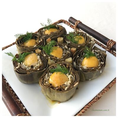 Zeytinyağlı enginar dolması