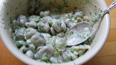 Yoğurtlu barbunya salatası