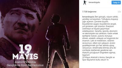 Ünlülerin 19 Mayıs paylaşımları