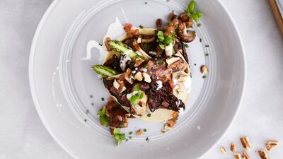 Pikan cevizli açık ravioli