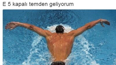 Yağmura mizah kattılar...