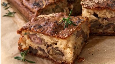 Zeytinli cevizli tuzlu kek