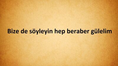 Benim adım öğretmen!