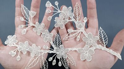 Kağıdın dantel gibi işlendiği eserler