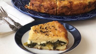 Çiriş otlu peynirli tava böreği 