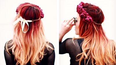 Turuncu ve kızıl ombre modelleri