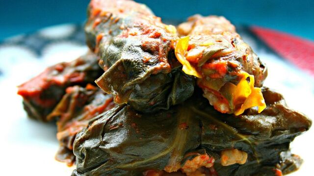 Hamsili pazı sarması